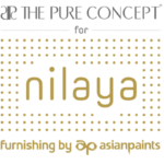 THIS A PICTURE OF BRAND LOGO OF ASIAN PAINTS FABRIC COMPANY THE PURE AND NILAYA BY ASIAN PAINTS INTERNATIONAL FABRIC MANUFACTUNER
