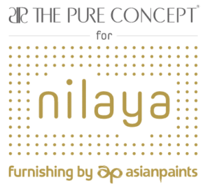 THIS A PICTURE OF BRAND LOGO OF ASIAN PAINTS FABRIC COMPANY THE PURE AND NILAYA BY ASIAN PAINTS INTERNATIONAL FABRIC MANUFACTUNER